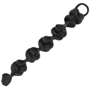 Natural Black Single Braid Ponytail Extension Synthetic Hairpieces Long Braided Ponytail with Hair Tie for Women