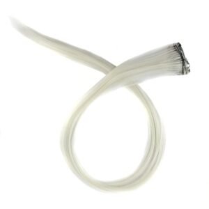 20" Clip-in Straight Hair Extension Hair Piece (White)